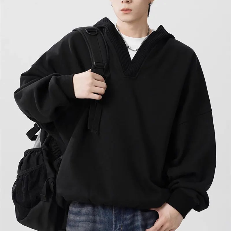 Patchwork Hooded Sweatshirt