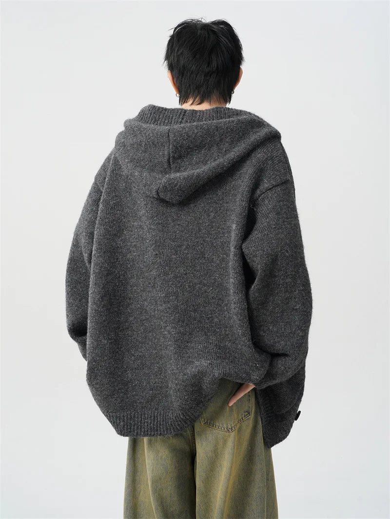 Hooded Knit Cardigan