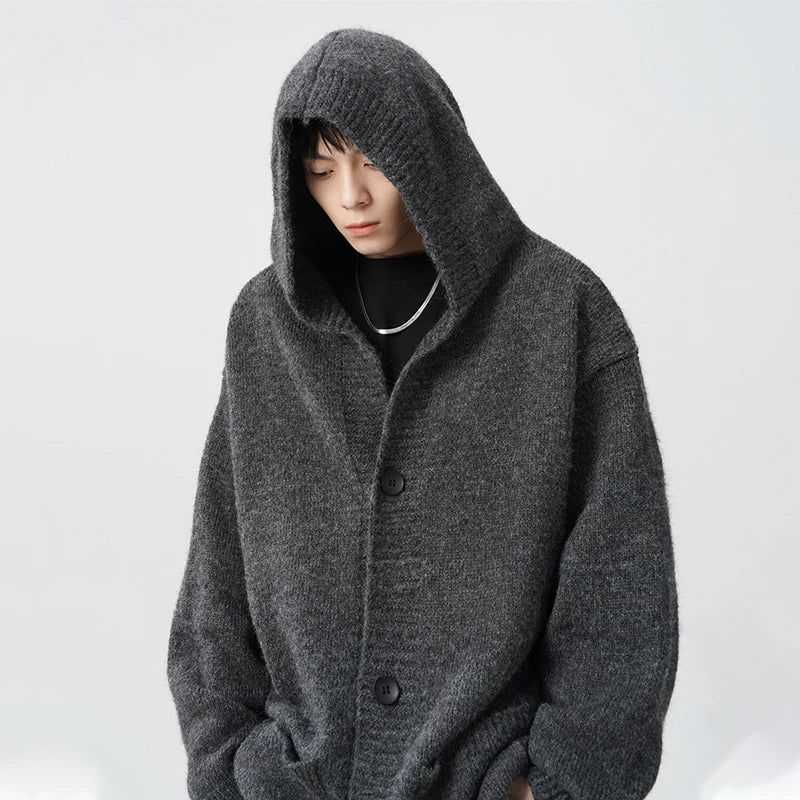 Hooded Knit Cardigan