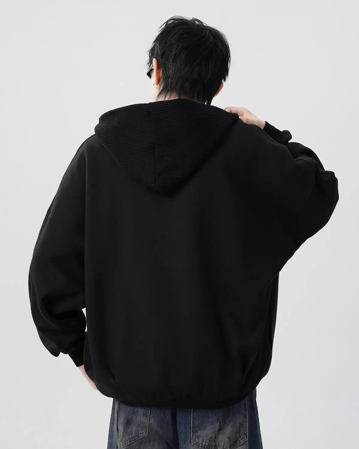 Patchwork Hooded Sweatshirt
