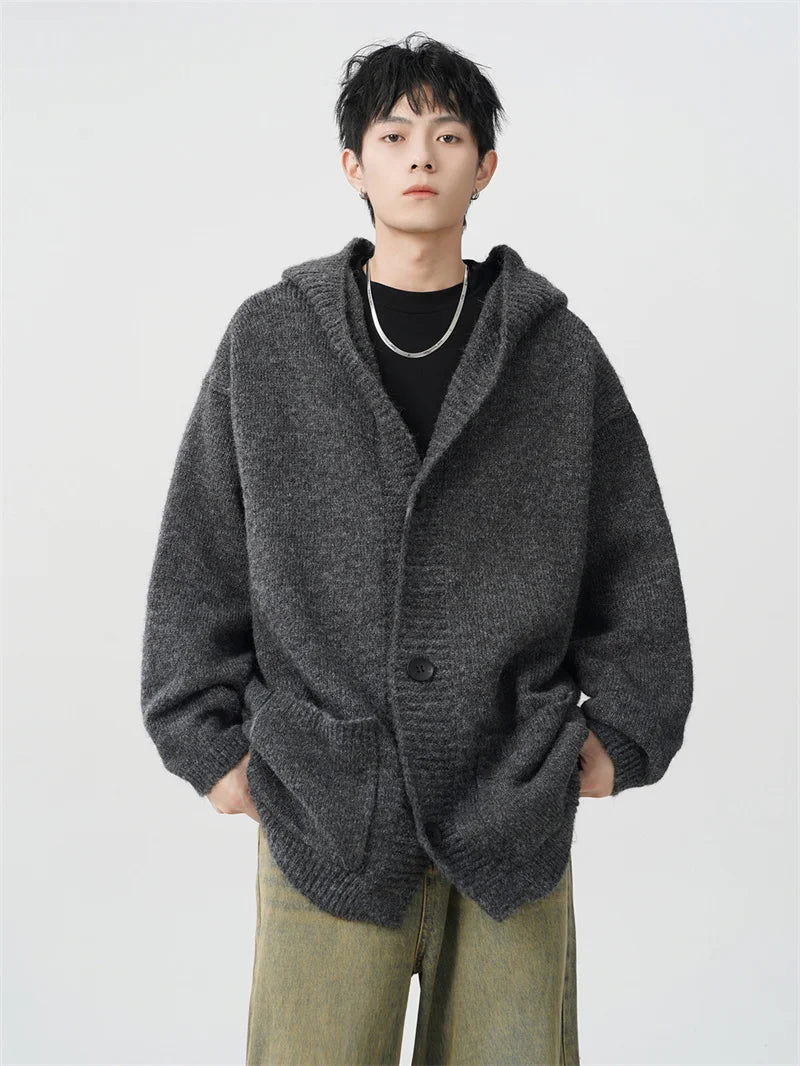 Hooded Knit Cardigan