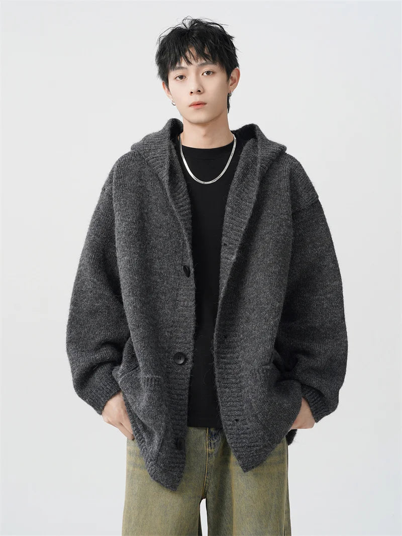 Hooded Knit Cardigan