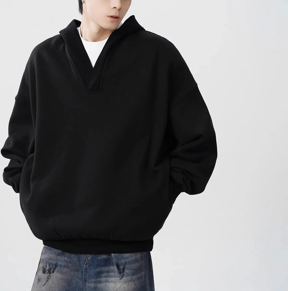 Patchwork Hooded Sweatshirt