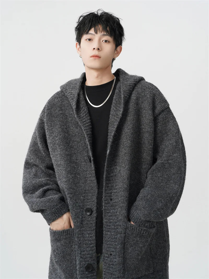 Hooded Knit Cardigan
