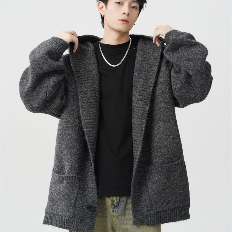 Hooded Knit Cardigan