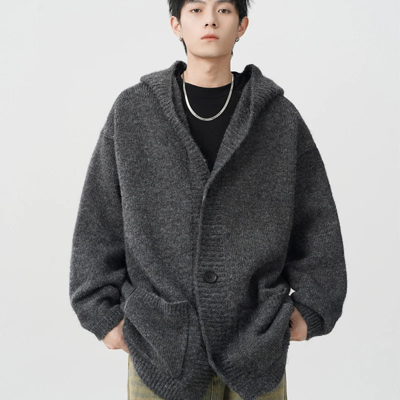 Hooded Knit Cardigan