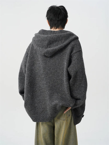 Hooded Knit Cardigan