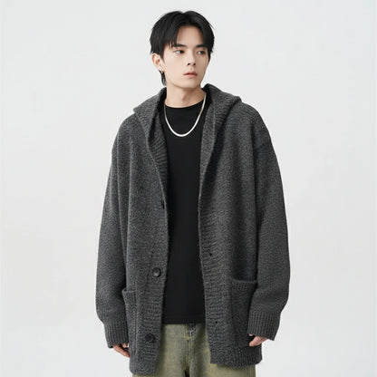 Hooded Knit Cardigan