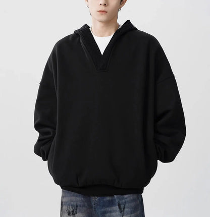 Patchwork Hooded Sweatshirt