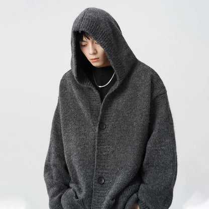 Hooded Knit Cardigan