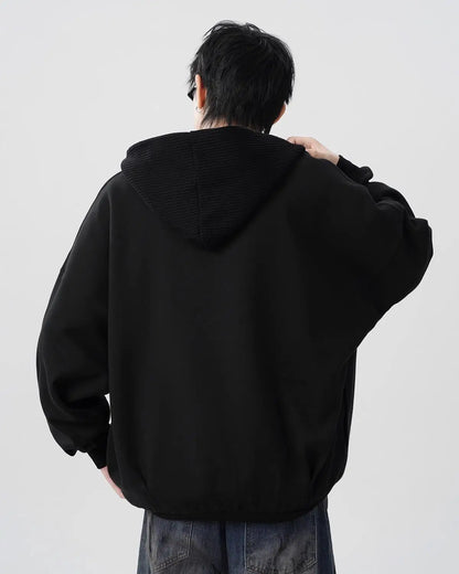 Patchwork Hooded Sweatshirt