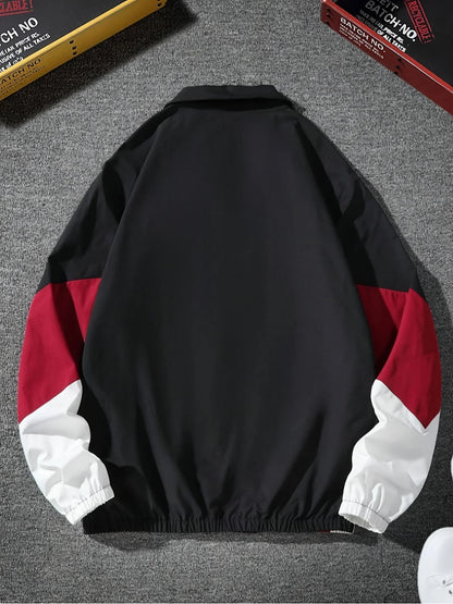 Men’s Color-Blocked Windproof Jacket