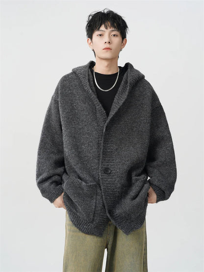 Hooded Knit Cardigan