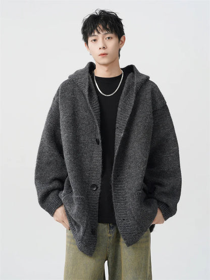 Hooded Knit Cardigan