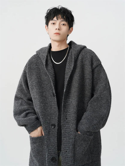 Hooded Knit Cardigan