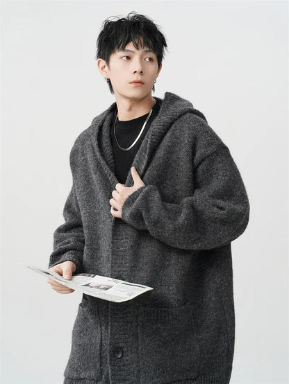 Hooded Knit Cardigan