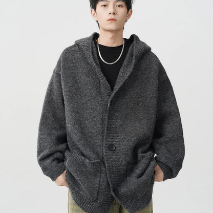 Hooded Knit Cardigan