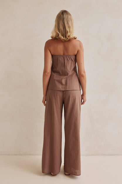 Mocha Linen Co-ord Set